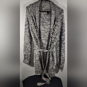 Gap gray/white cardigan sweater size large